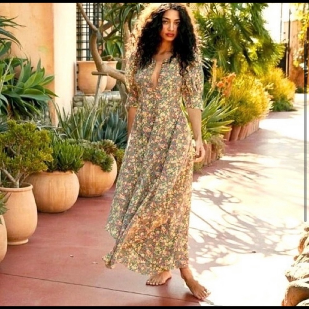Doen Laurel dress in Green Valley Floral Xs